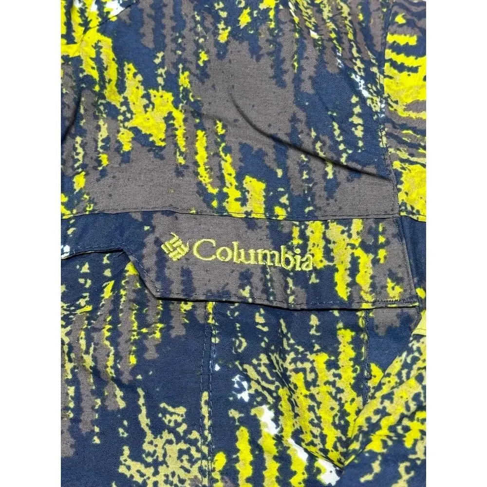 Columbia Sportswear Boys Winter Coat Blue Green Neon Pattern Size 4T